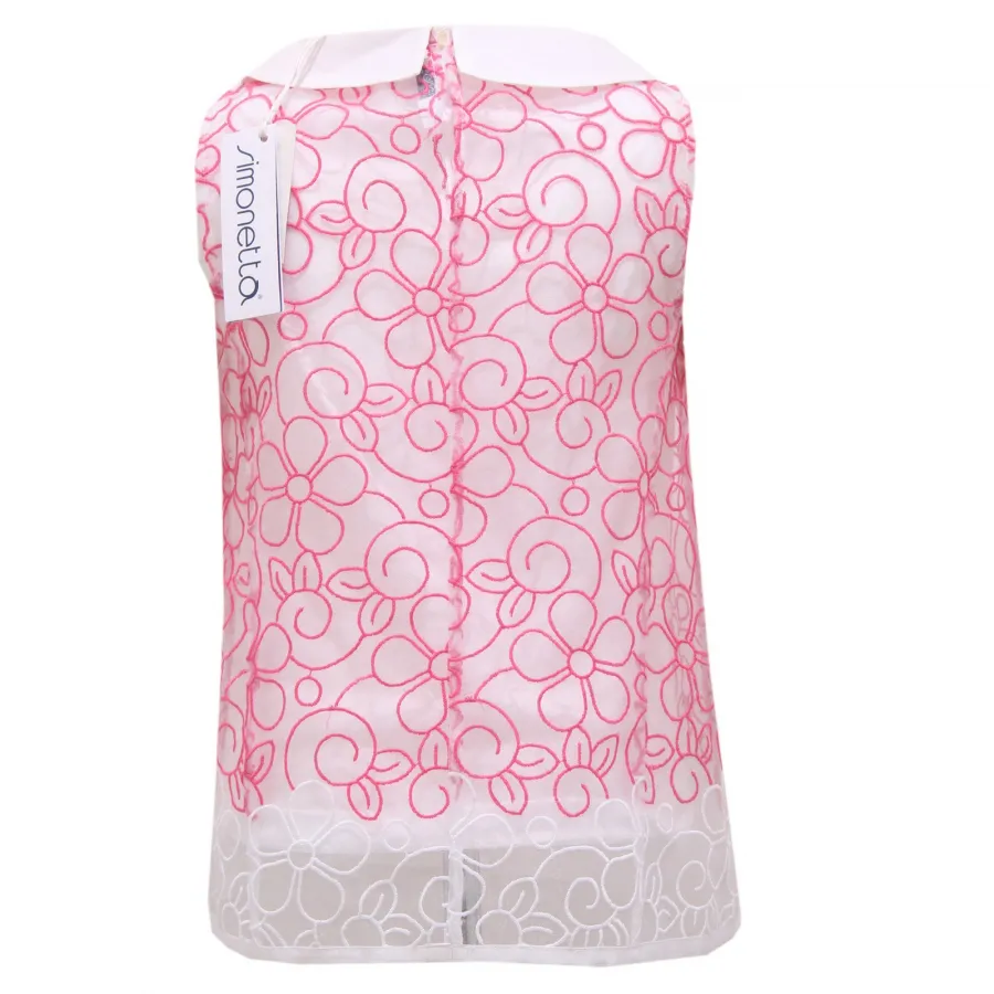 5589R  canotta bimba SIMONETTA abito fuxia/bianco top kid