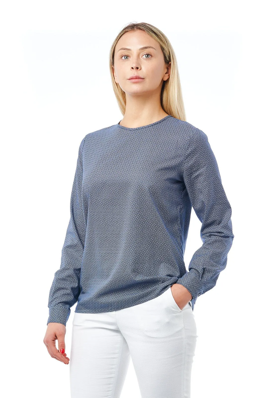 Bagutta blusa manica lunga blu   