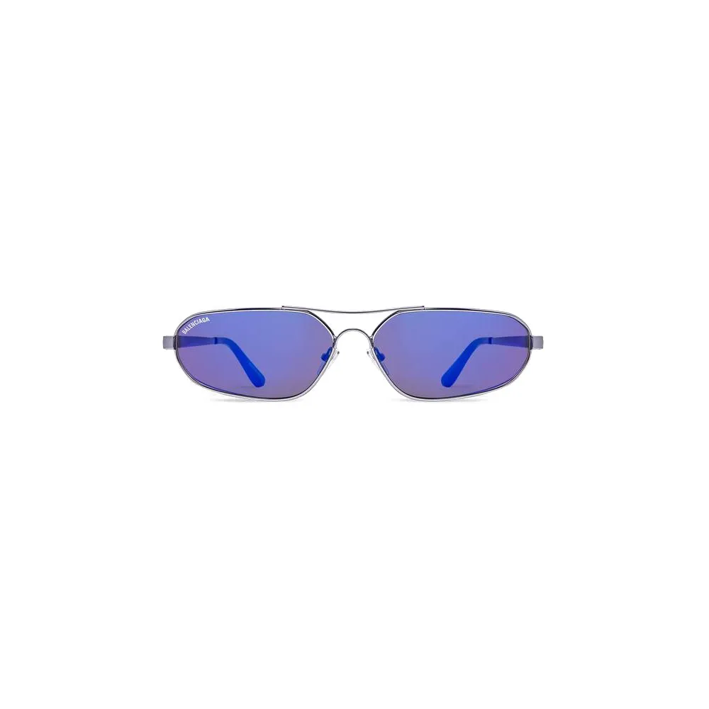 Balenciaga - Occhiali da Sole Stretch Oval - Blu - Occhiali da Sole - Balenciaga Eyewear