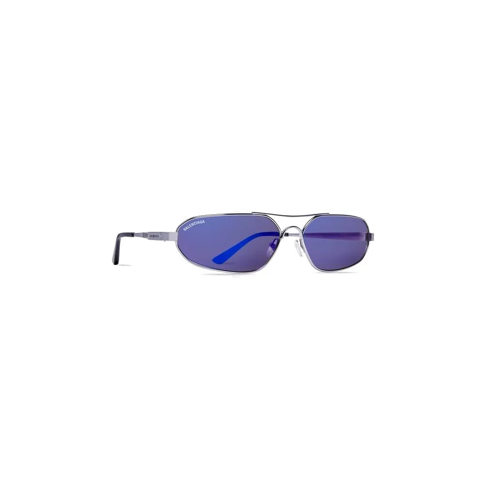Balenciaga - Occhiali da Sole Stretch Oval - Blu - Occhiali da Sole - Balenciaga Eyewear