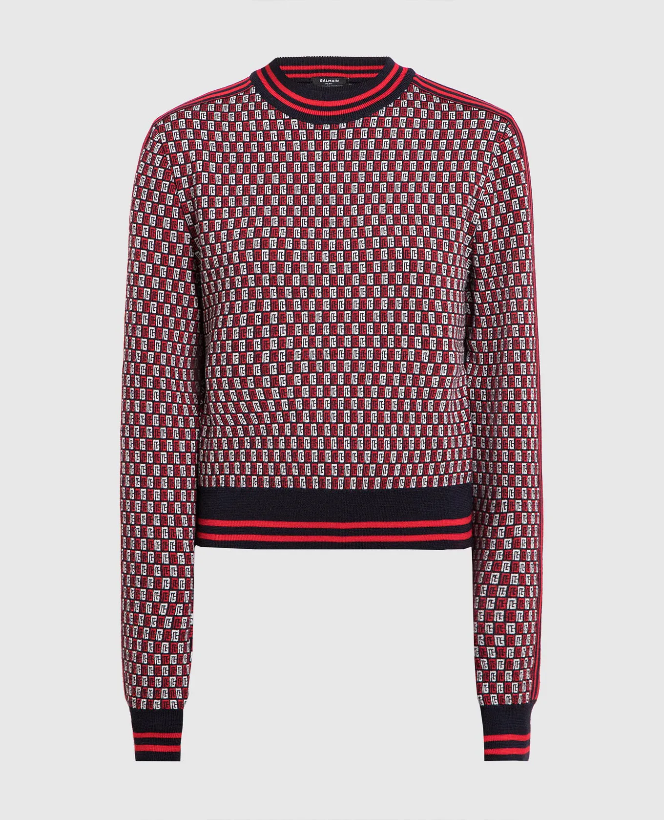 Balmain Maglione realizzato in lana con motivo monogramma BF1KA003KE94