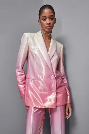 Blazer giacca doppio petto in raso