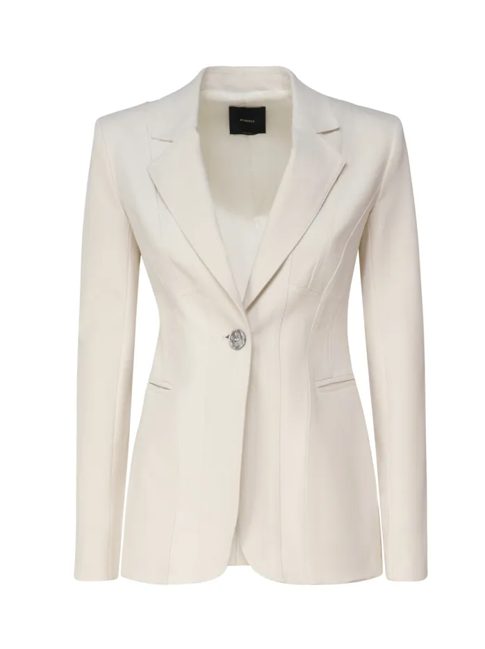 BLAZER MONOPETTO BIMATERIALE