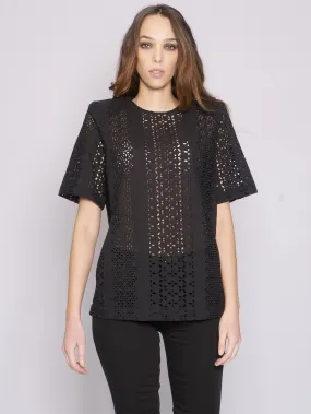 Blusa in Sangallo Nero