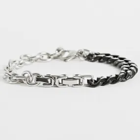 Bracelet Noir Argenté