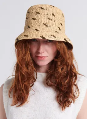  CAMALYA   COME - Cappello regolabile in rafia jacquard | Beige