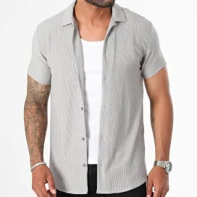 Camicia grigia a maniche corte