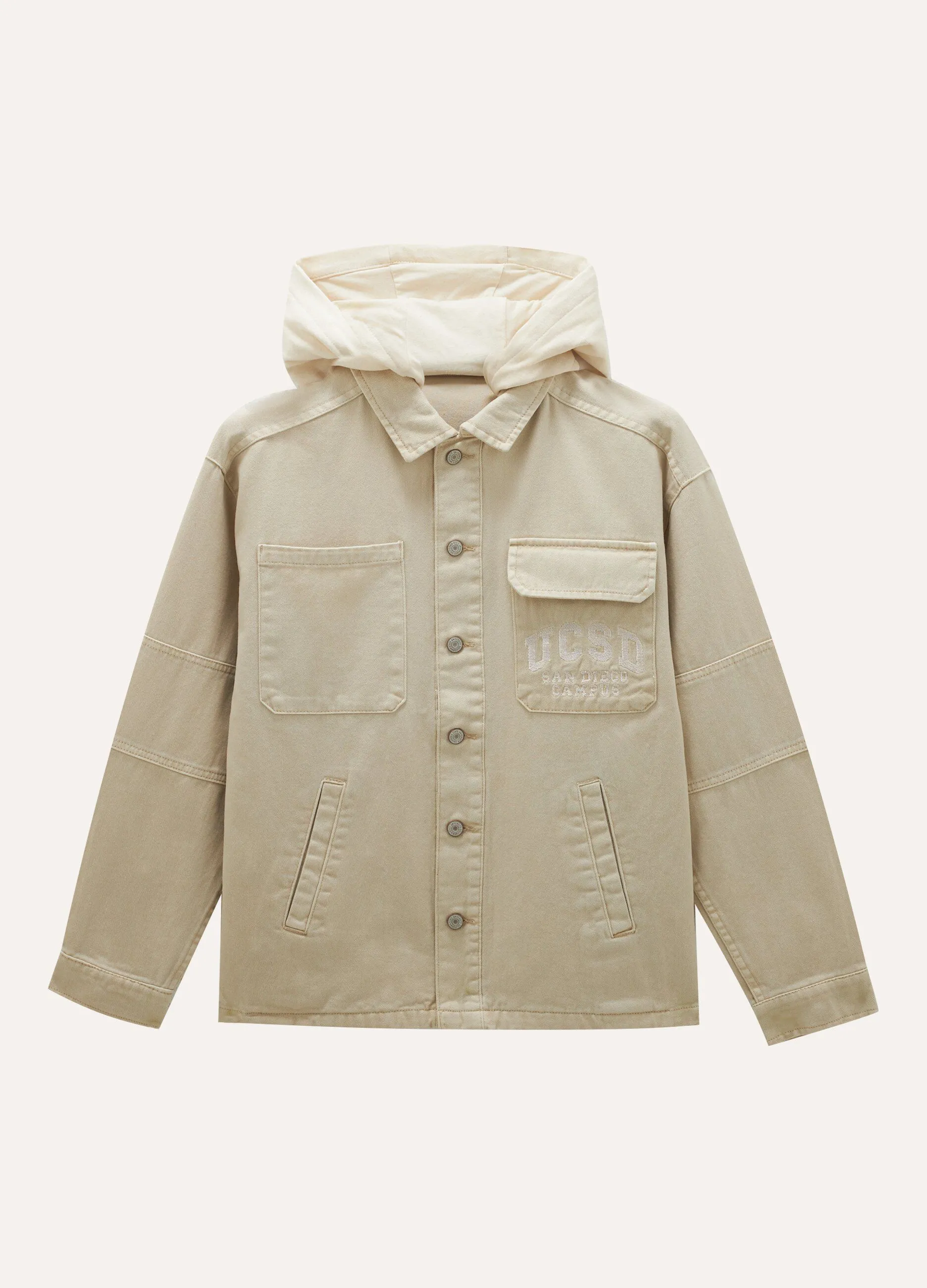 Camicia in cotone con cappuccio ragazzo
