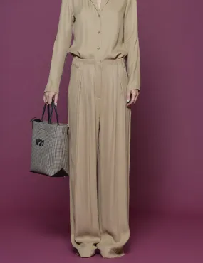 Camicia morbida beige