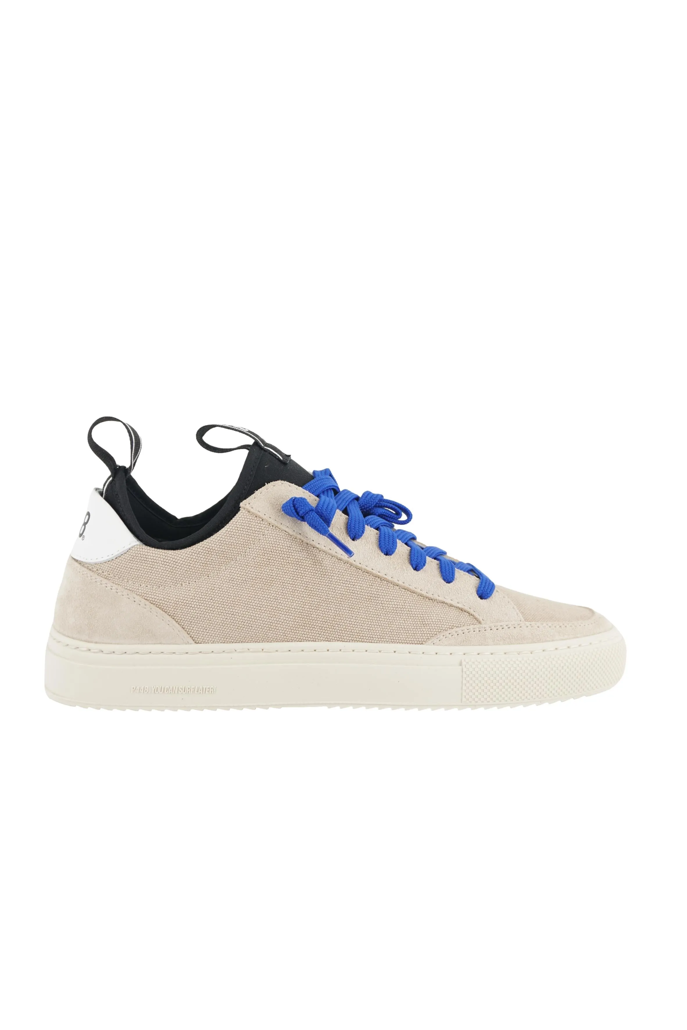 Canvas Sneaker with Contrasting Laces / Beige