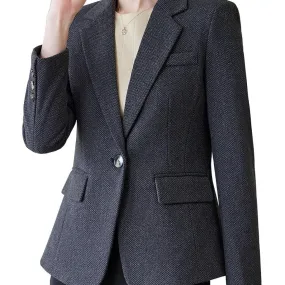 Cappotto da lavoro formale da donna autunno inverno nuovo arrivo autunno inverno giacca da donna albicocca nera da lavoro femmin