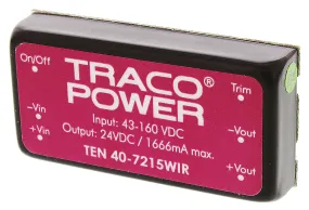 Convertitore c.c.-c.c. 40W, Vin 43 → 160 V c.c., Vout 24V cc, 1.6kV cc Sì No