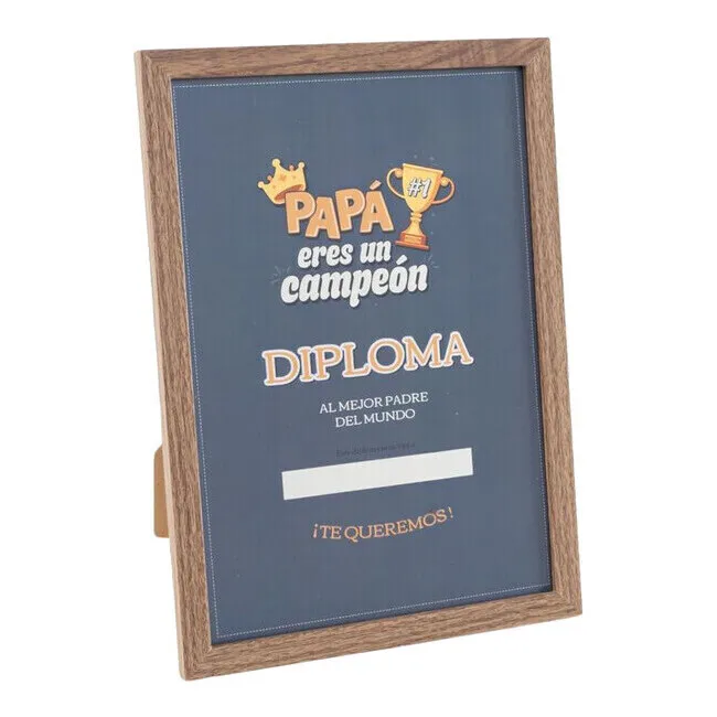Cornice con diploma Papà, sei un campione
