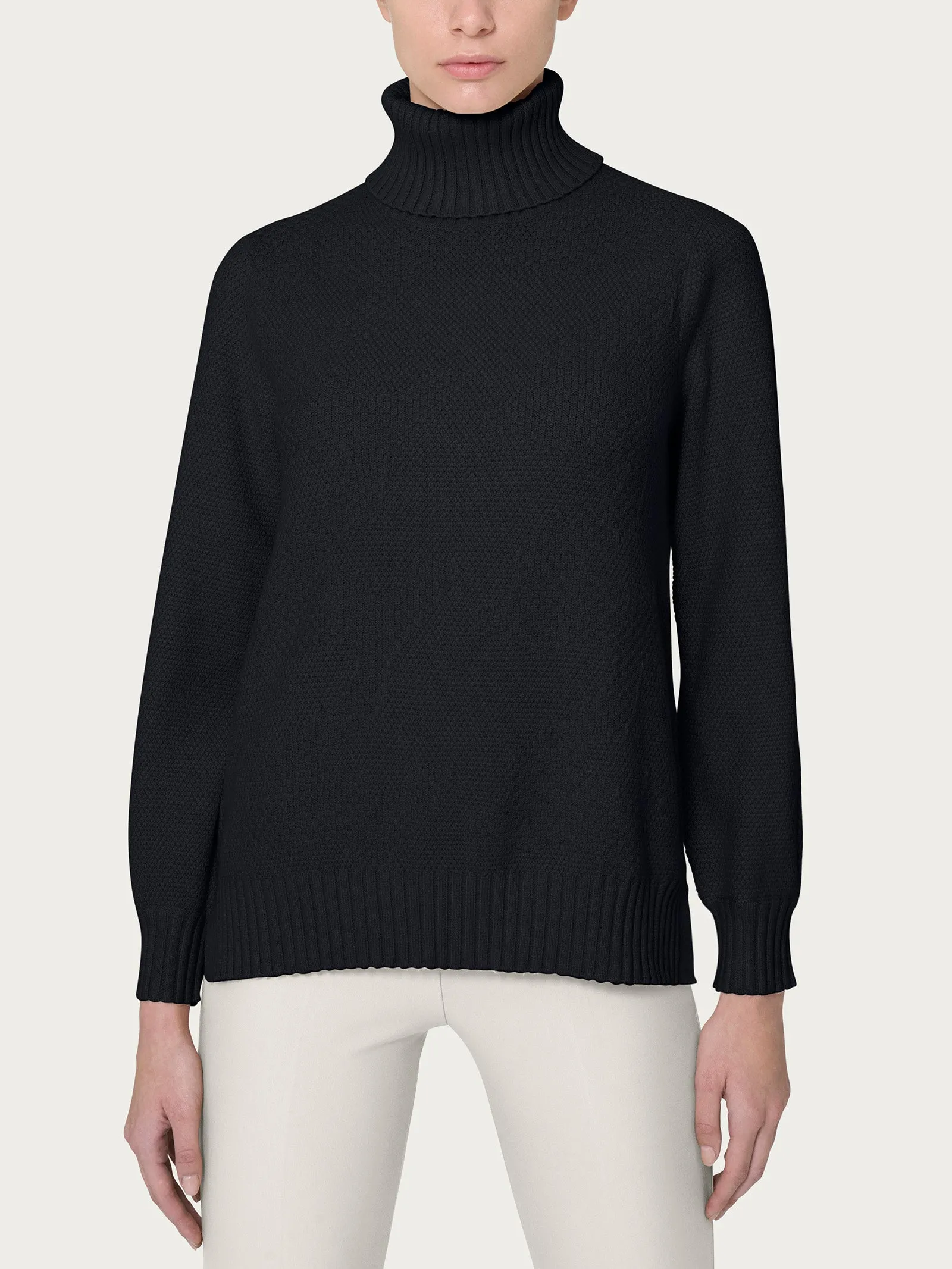 Dolcevita Punto Riso in Super Soft - Nero