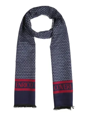 Enrico Coveri Écharpe homme en viscose avec imprimés