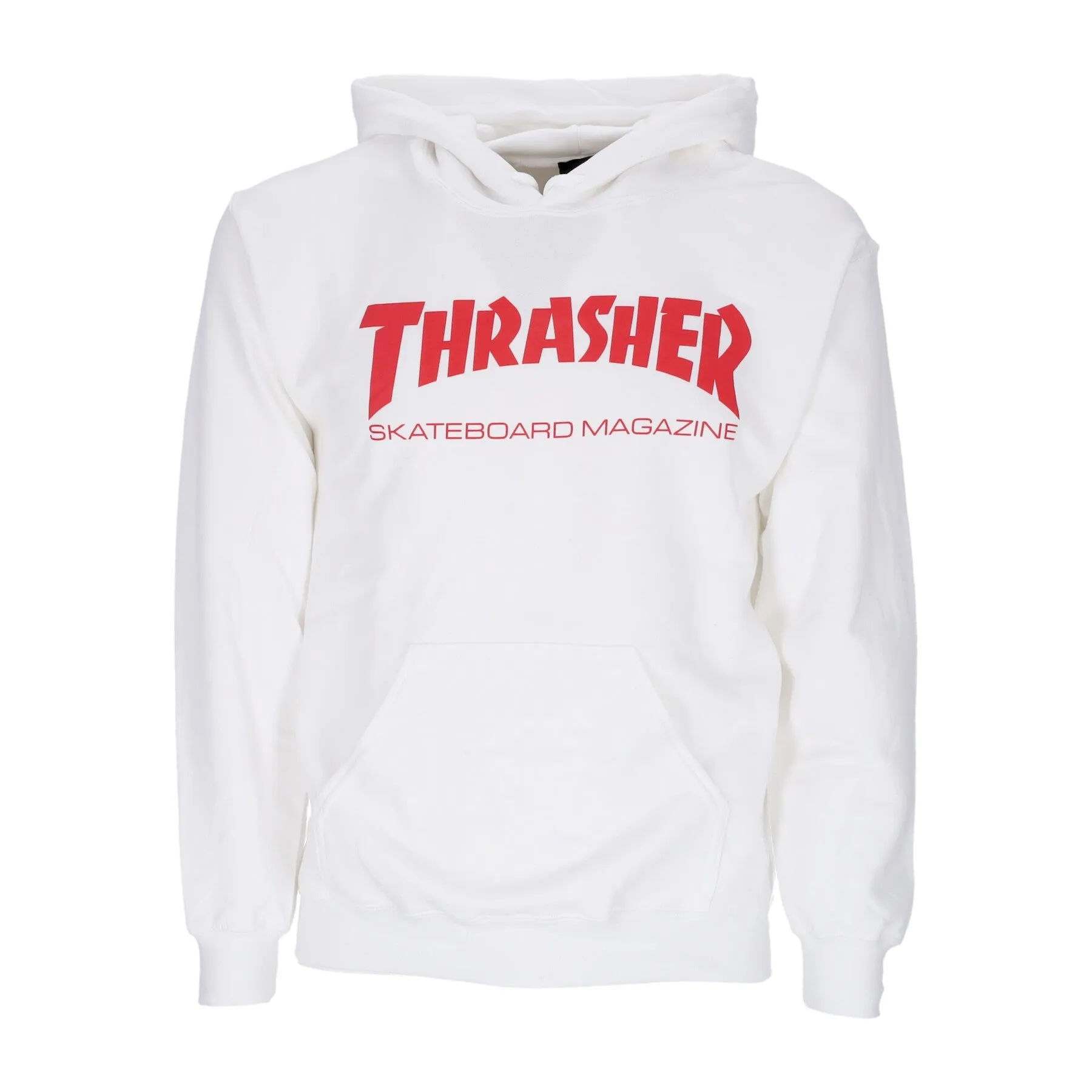 Felpa Cappuccio Uomo Skatemag Hood White/red