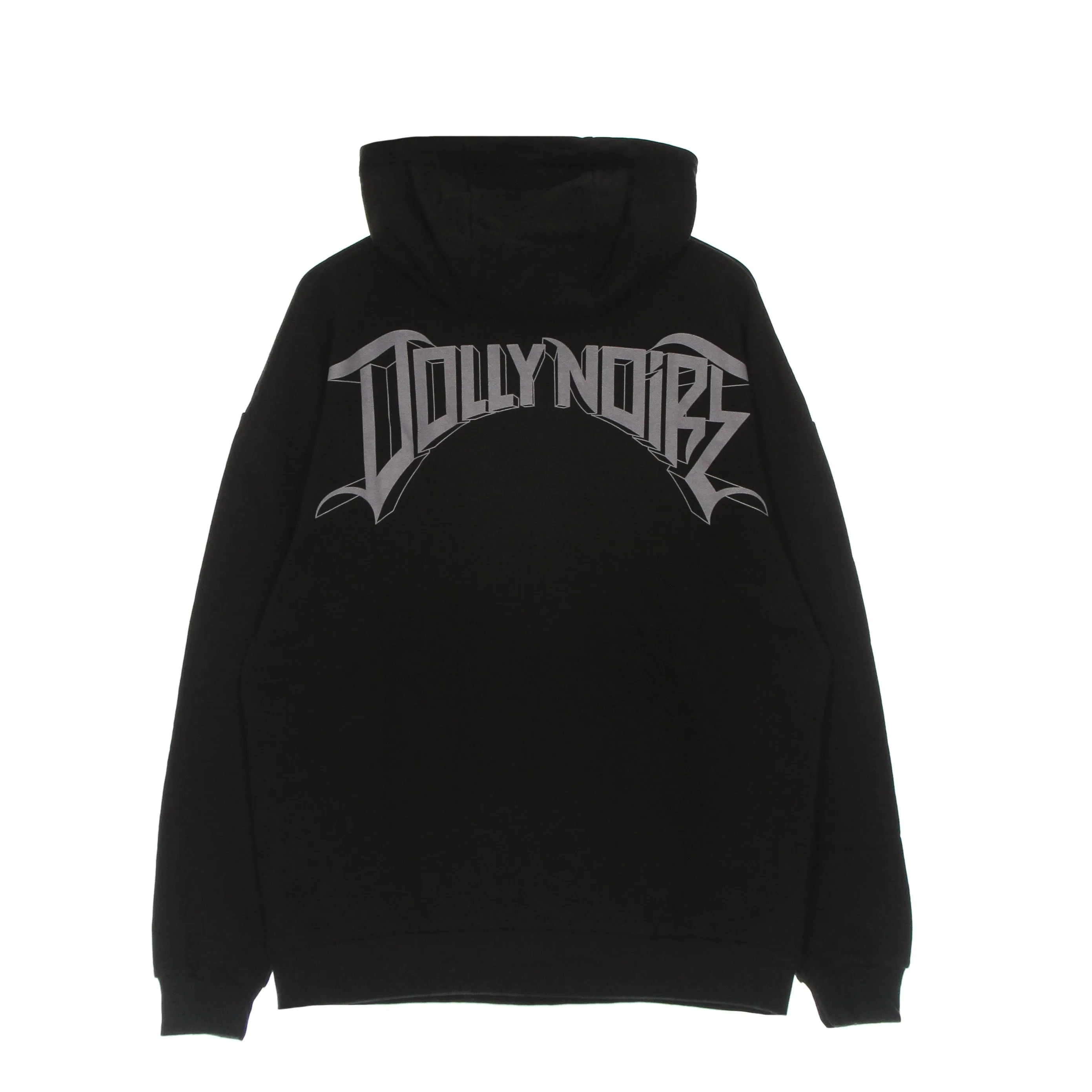 Felpa Leggera Cappuccio Uomo Lettering 3d Hoodie Over Black