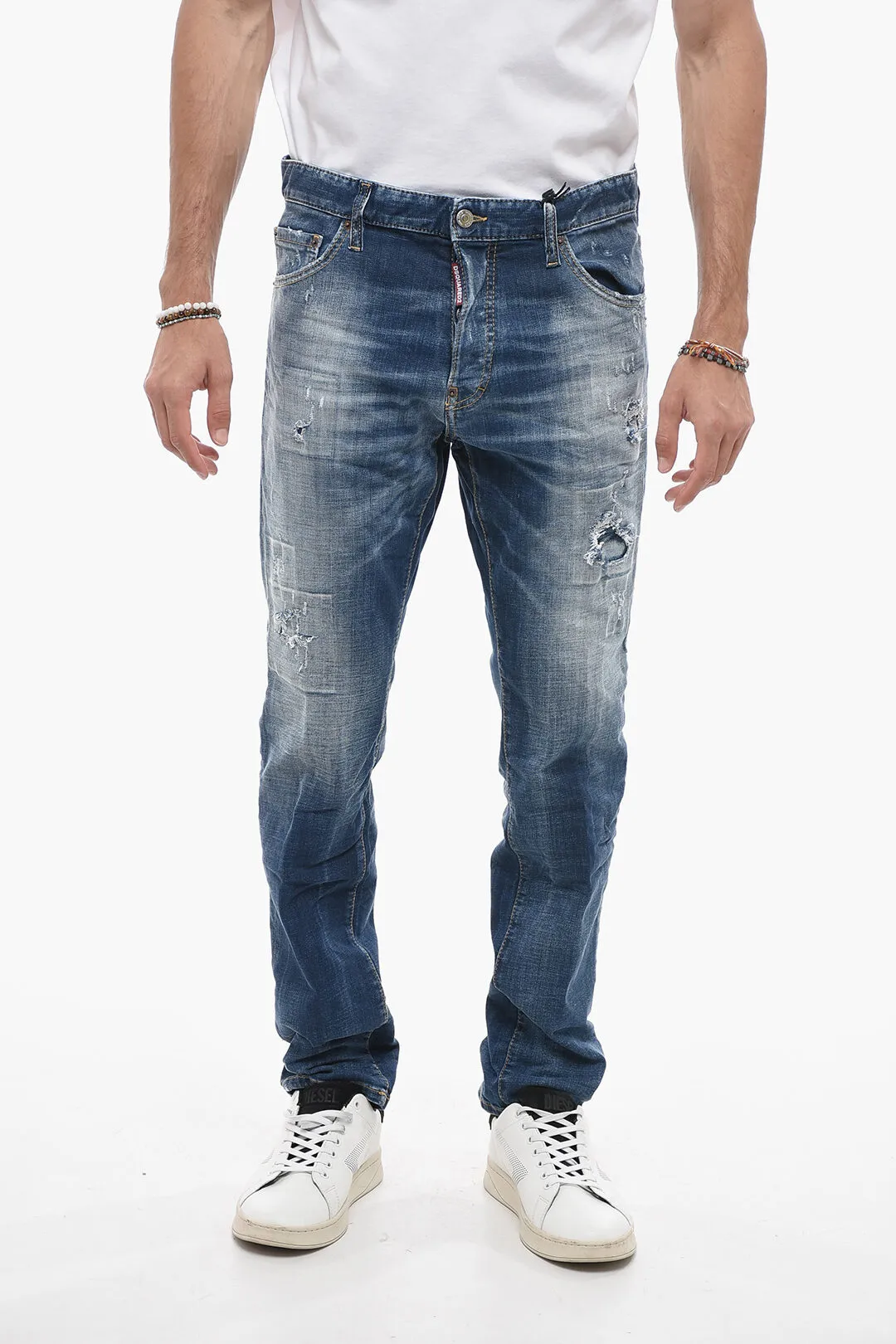 Jeans Cool Guy con Dettaglio Distressed