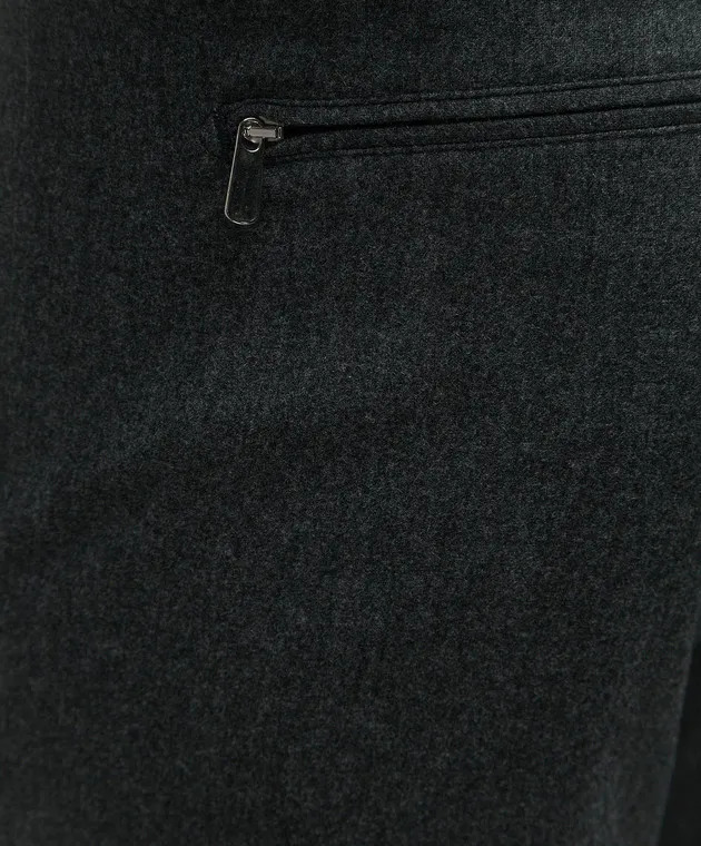 Marco Pescarolo Pantalone Caracciolo grigio affusolato in lana e cashmere CARACCIOLO4829