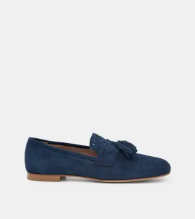 MOCASSINI CAMOSCIO BLU