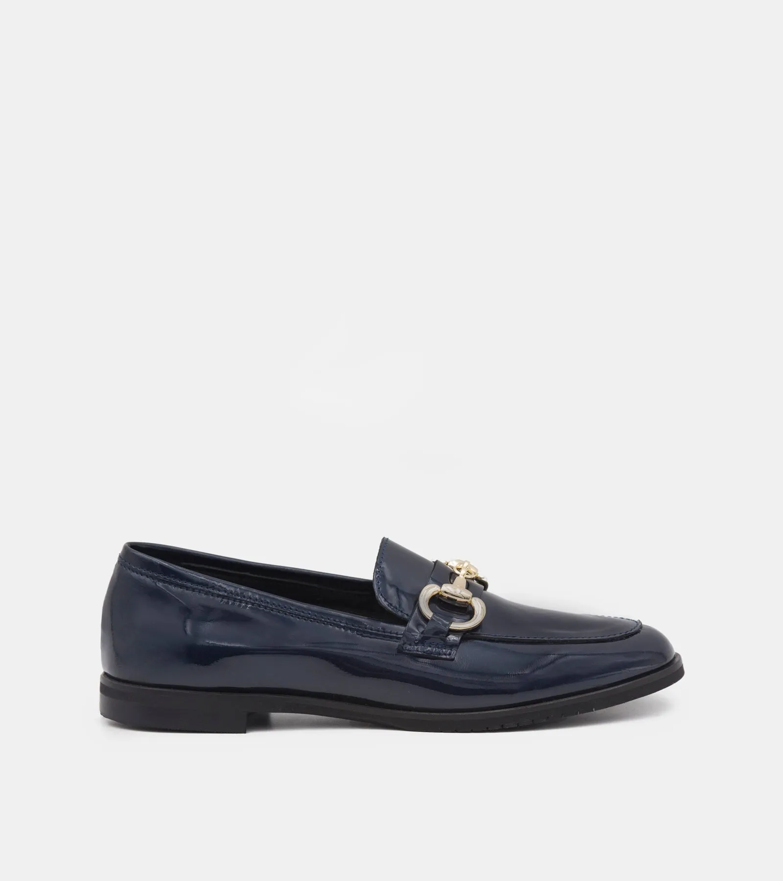 MOCASSINI VERNICE BLU
