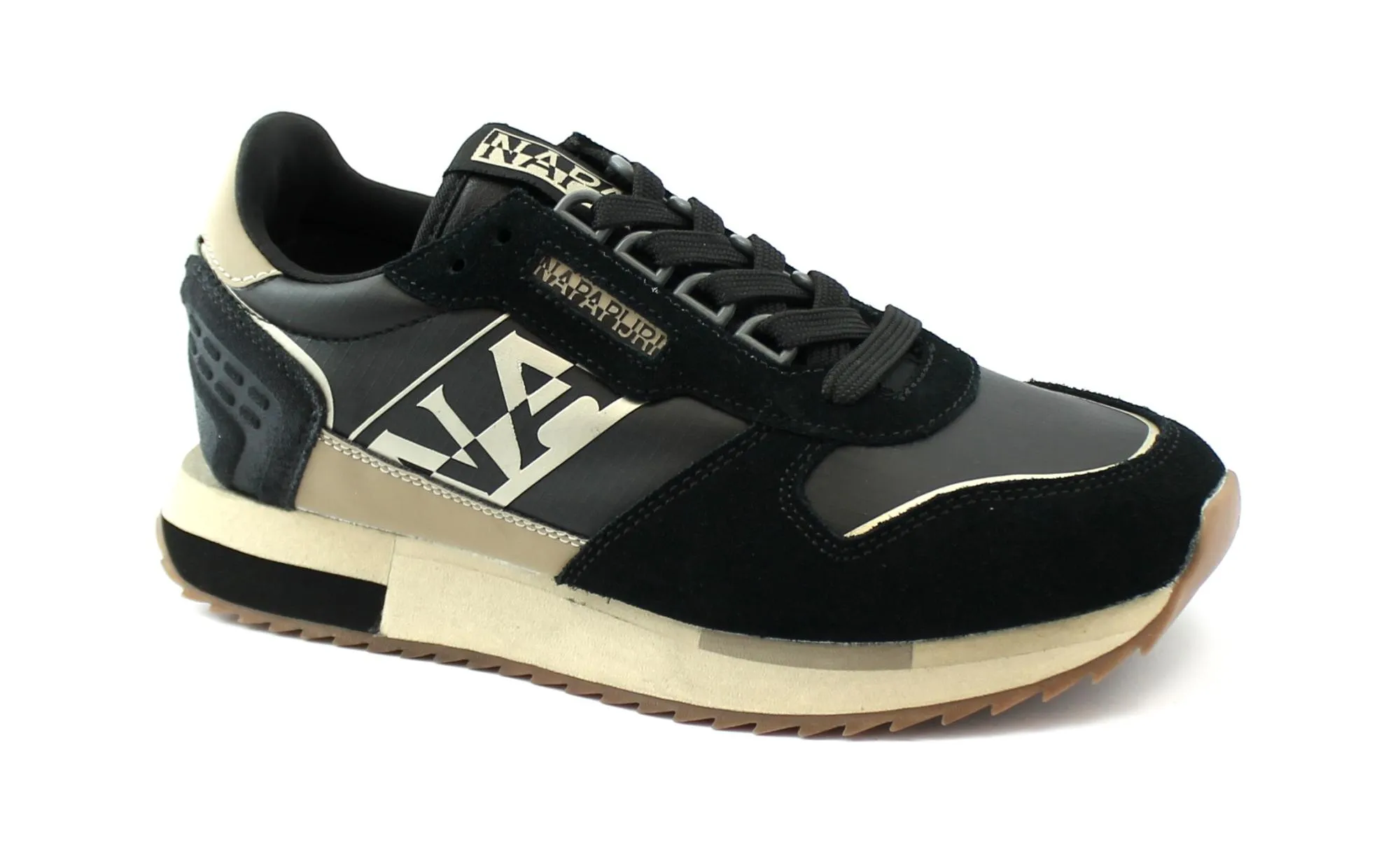 NAPAPIJRI A60411 VICKY black nero scarpe donna sneakers lacci pelle