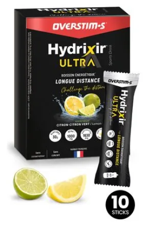 Overstims Hydrixir Ultra Lemon/Lime Energy Drink - 10 stick da 40g