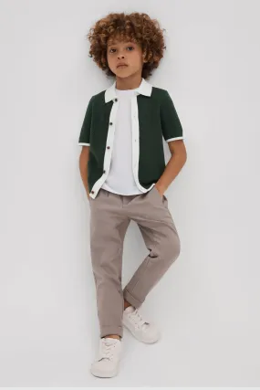 Reiss - Camicia Blend in misto cotone a punto  e cuciture aperte    