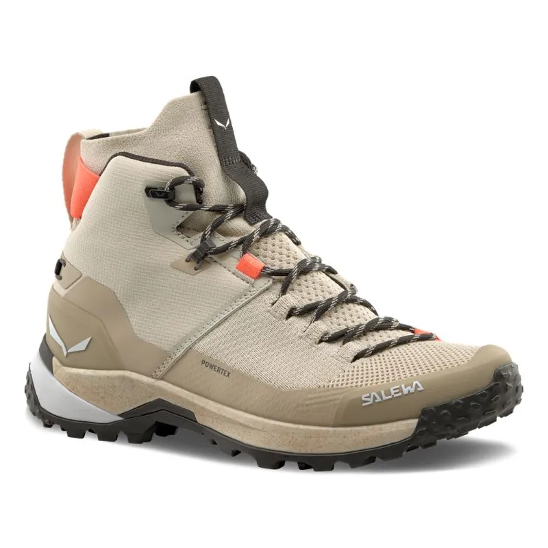 Scarpe da trekking da donna Salewa PUEZ KNIT MID PTX (Oatmeal/Quicksand)