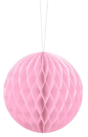 Sfera a nido d'ape rosa pastello 10cm