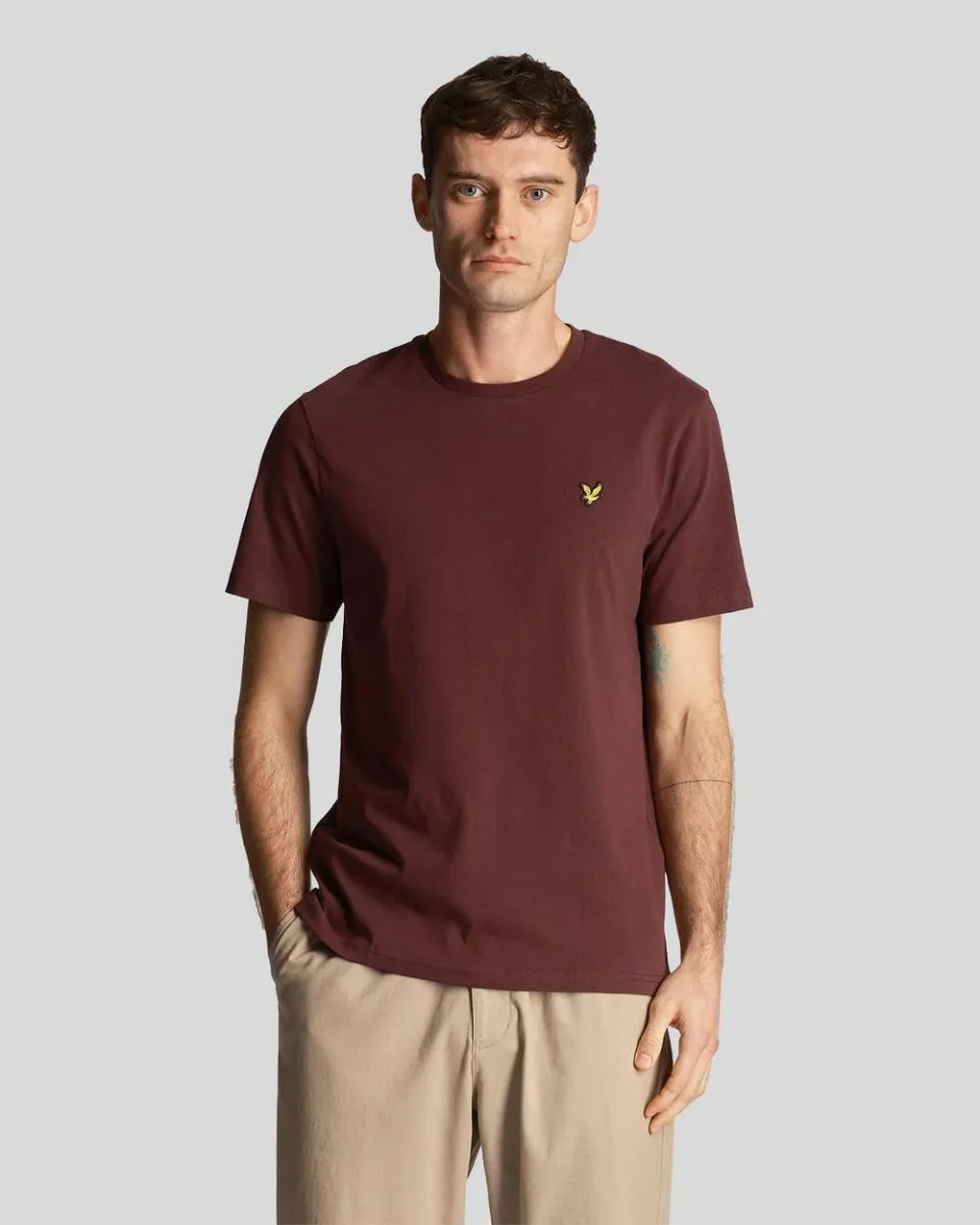 T-SHIRT Uomo LYLE & SCOTT 1874 TS400VOG PLAIN T-SHIRT X23. RICH BURGUNDY