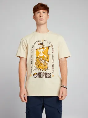 T-shirt 'One Piece' in jersey - beige