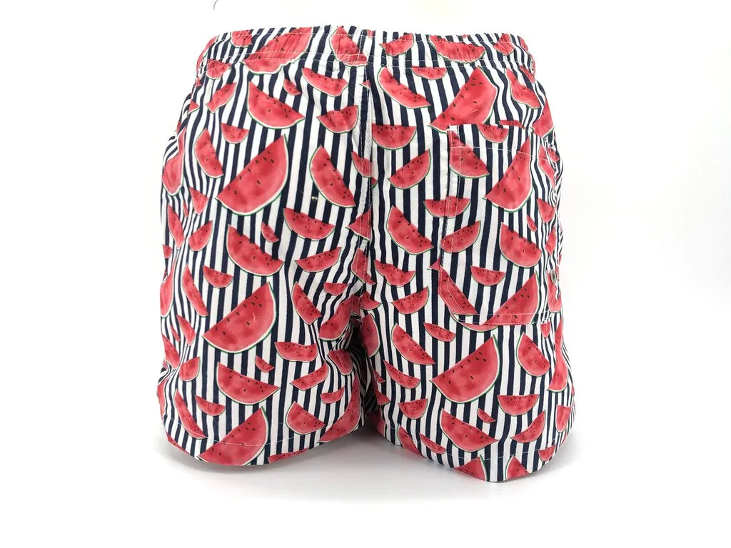 Watermelon patterned swim shorts / Blue